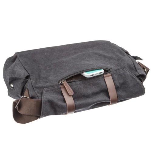 Сумка Vintage На плече текстильна Чорна (20076)