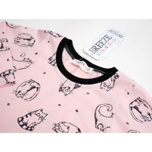 Піжама дитяча Breeze з довгим рукавом (17828-74G-pink)