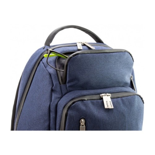 Рюкзак шкільний Optima 18" USB Techno унісекс 0.7 кг 26-35 л Синій (O96913-02)