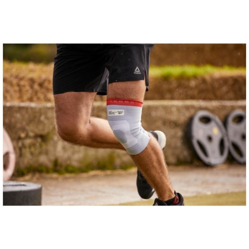 Фіксатор коліна Reebok Speedwick Knee Support білий, червоний RRSU-14324 M (885652015912)