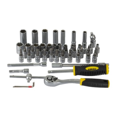 Набір інструментів Sigma насадок торцевих та біт 1/4" 53шт CrV (6003521)