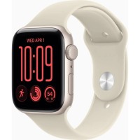Смарт-годинник Apple Watch SE 3 2026 GPS 40mm Starlight Aluminium Case with Sand Sport Band - S/M (MJKR4RK/A)