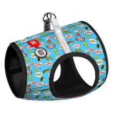 Шлея для собак WAUDOG Clothes з QR паспортом "Ліга Справедливості в блакитному" XS1 (1001-4002)