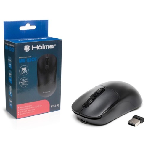 Мишка Hölmer MW-03OF Wireless/Bluetooth Black (MW-03OF)