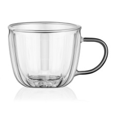 Набір чашок Ardesto 350мл, 2шт, боросилікатне скло, прозорий (AR2635BWN)