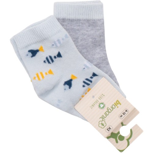 Шкарпетки дитячі Bibaby з рибками (68377-18-24-blue)