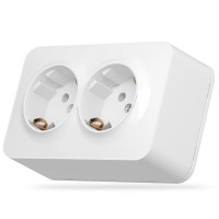 Розетка Videx BINERA IP20 зовнішня 2ая із заземленням біла (VF-BNS22G-W)