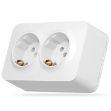 Розетка Videx BINERA IP20 зовнішня 2ая із заземленням біла (VF-BNS22G-W)