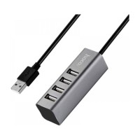 Концентратор HOCO USB 2.0 to 4xUSB Line machine HB1 Tarnish (6957531038139)