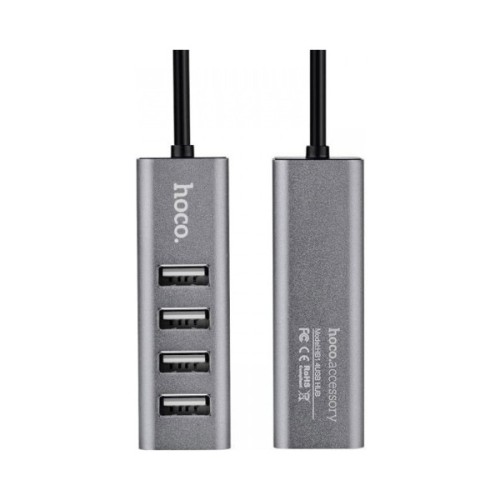Концентратор HOCO USB 2.0 to 4xUSB Line machine HB1 Tarnish (6957531038139)