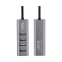 Концентратор HOCO USB 2.0 to 4xUSB Line machine HB1 Tarnish (6957531038139)