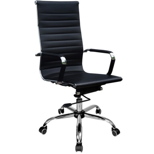 Офісне крісло Примтекс плюс Elegance LB Chrome D-5 PK, екошкіра чорний (Elegance LB Chrome D-5 PK)