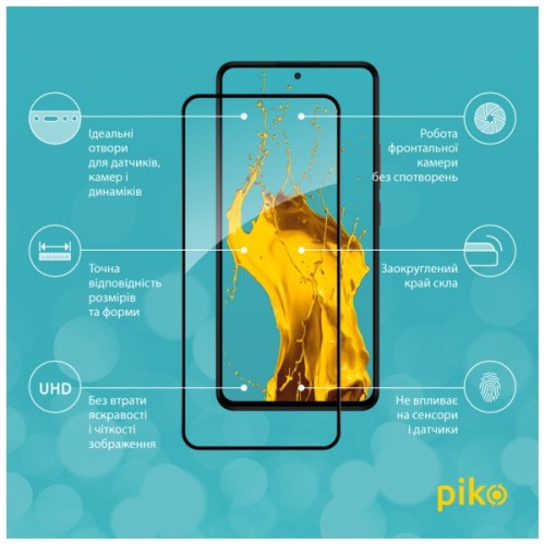Скло захисне Piko Full Glue Xiaomi Redmi Note 14 4G Black (1283126607202)