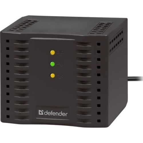 Стабілізатор напруги Defender AVR Premium 1500 600W, 4 розетки, Black (99060)