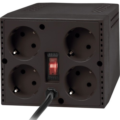 Стабілізатор напруги Defender AVR Premium 1500 600W, 4 розетки, Black (99060)