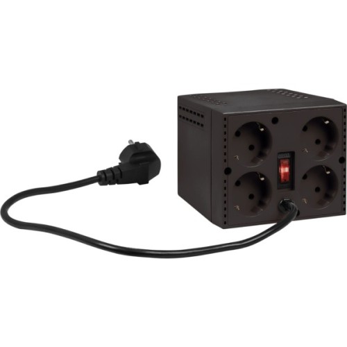 Стабілізатор напруги Defender AVR Premium 1500 600W, 4 розетки, Black (99060)