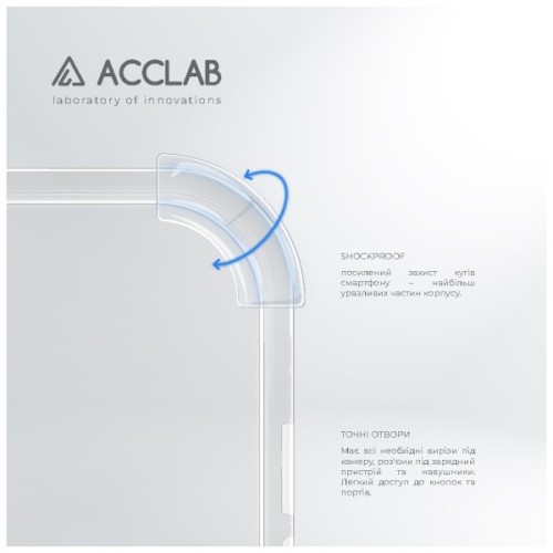Чохол до мобільного телефона ACCLAB ShockProof Apple iPhone 14 Pro Max Transparent (1283126553677)