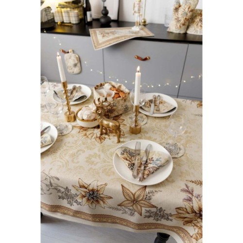 Скатертина Прованс гобеленова Золоте свято 135х260 см (036321)