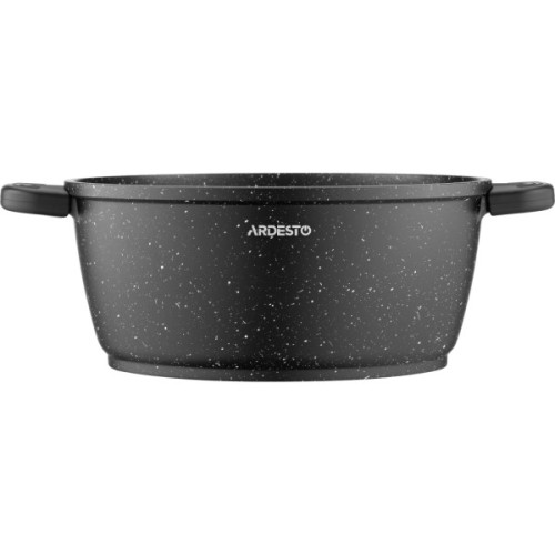 Каструля Ardesto Gemini Anzio скляна кришка 24 см 4,4 л чорна (AR2424GE)