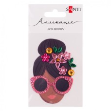Набір для творчості Santi Модниця, аплікація зі страз самоклеючих, 8х6 см (743029)