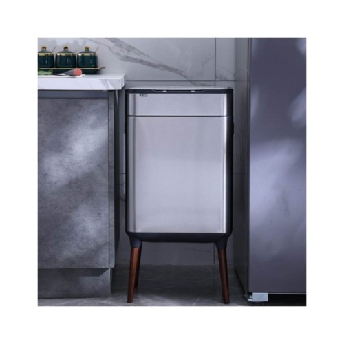 Контейнер для сміття JAH Сенсорний на ніжках Срібний металік 40 л (20255)