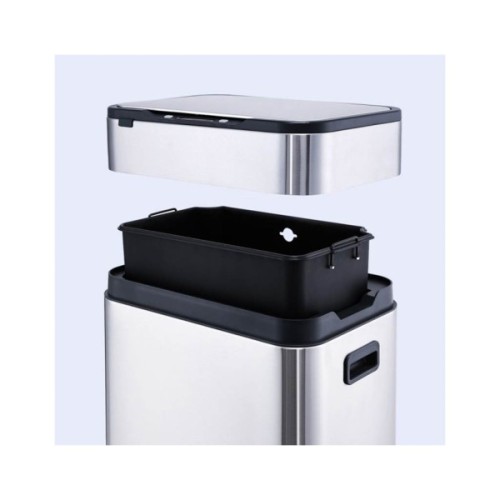 Контейнер для сміття JAH Сенсорний на ніжках Срібний металік 40 л (20255)