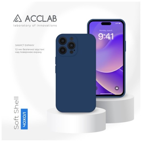 Чохол до мобільного телефона ACCLAB SoftShell Apple iPhone 14 Pro Max Blue (1283126557132)