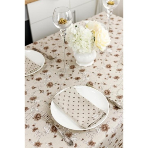Серветка на стіл Прованс Горох коричневий Господиня 35х45 см (4823093451902)
