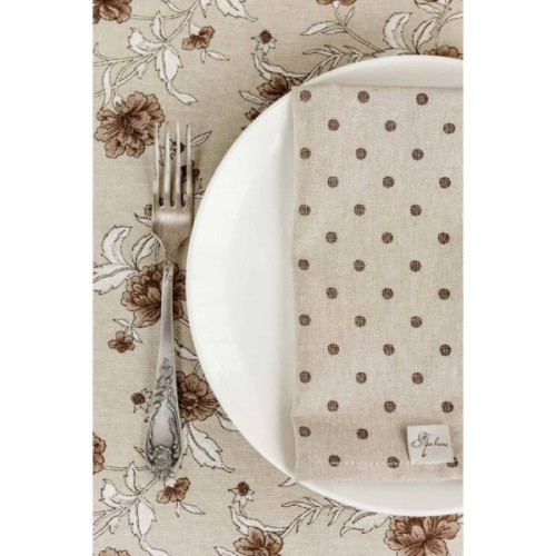 Серветка на стіл Прованс Горох коричневий Господиня 35х45 см (4823093451902)