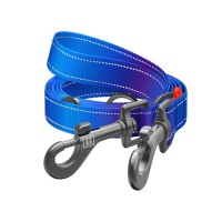 Повідець для собак WAUDOG Nylon Mono світловідбивний М синій (464812)