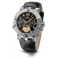 Наручний годинник Seculus 1690.5.706 black-rose, ss w/stones, blk strap