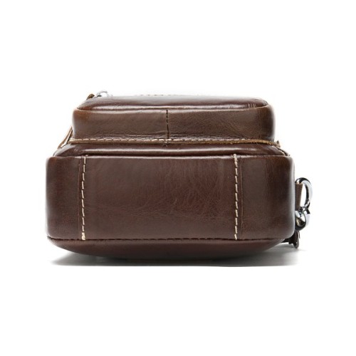 Сумка Vintage На пояс шкіряна Коричнева (20012)