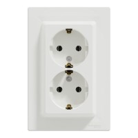 Розетка Schneider Electric ASFORA із заземленням подвійна біла 16А (EPH9900121)