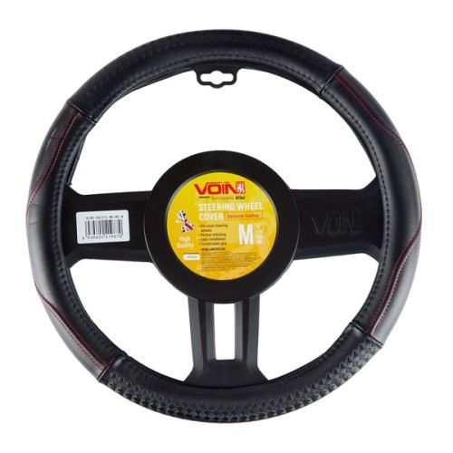 Чохол на руль VITOL M чорн (VLOD-24LC10 BK/RD M)