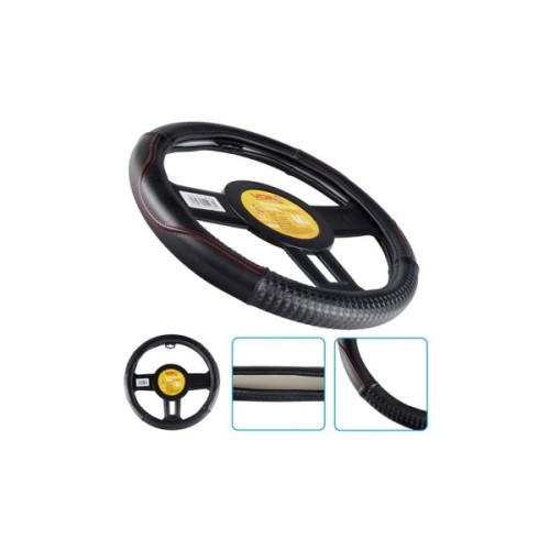 Чохол на руль VITOL M чорн (VLOD-24LC10 BK/RD M)