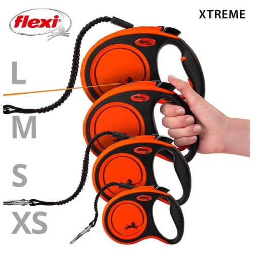 Повідець для собак Flexi Xtreme стрічка S 5 м/20 кг помаранчева (4000498034200)