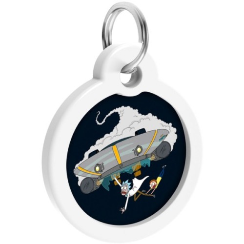 Адресник для тварин WAUDOG Smart ID з QR паспортом "Рік і Морті 1", коло 25 мм (225-0280)