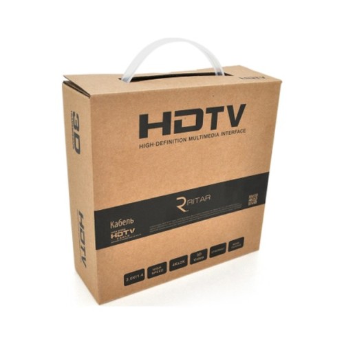 Кабель мультимедійний HDMI M to HDMI M 5.0m V1.4 4K black Ritar (HDMI(M)/(M)V1.4-5m-348B)