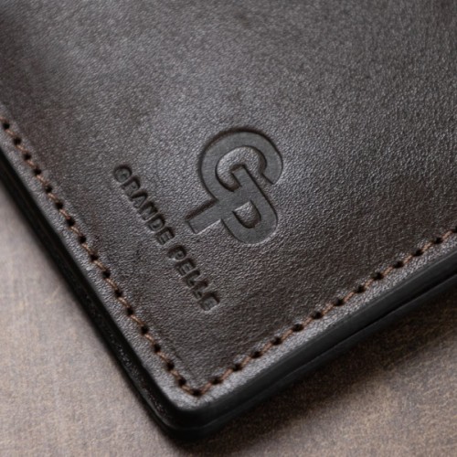 Портмоне Grande Pelle Шкіряне Коричневе (11517)