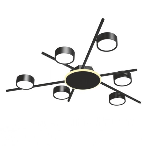 Світильник Videx під лампу 6xGX53 накладний з підсвіткою (VL-SPF22B-BB)