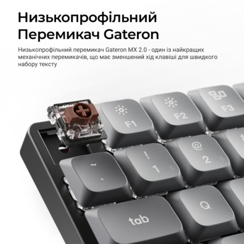 Клавіатура Keychron K5 Max Gateron Brown Switch RGB UA Black (K5M-H3-UA)