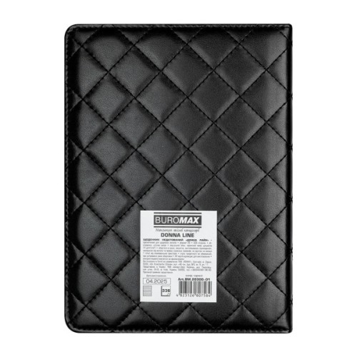 Тижневик Buromax недатований DONNA LINE, A5, чорний, штуч.шкіра 336 сторінок (BM.20300-01)