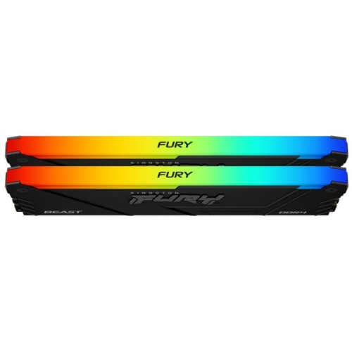 Модуль пам'яті для комп'ютера DDR4 32GB (2x16GB) 3200 MHz FURY Beast RGB Kingston Fury (ex.HyperX) (KF432C16BB2AK2/32)