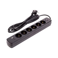 Мережевий фільтр живлення PowerPlant 3м, 6 розеток, USB (YS-N6086/3c) (EX610662)