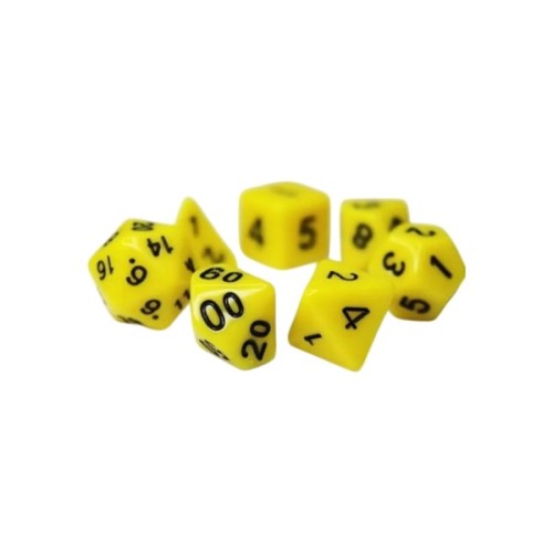 Набір кубиків для настільних ігор Games 7 Days Opaque 7 Dice Set - Yellow (g7dopaq11)
