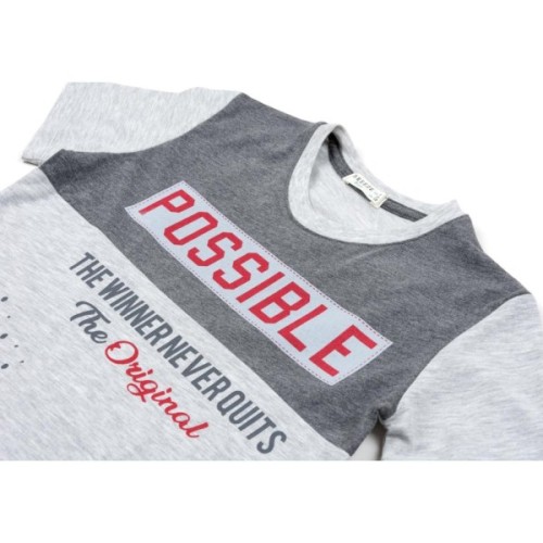 Футболка дитяча Breeze POSSIBLE (12439-140B-gray)