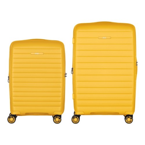 Набір валіз 2E Aero (M+S), бурштиново-жовті (2E-SPP-AERO-SET2-AY)