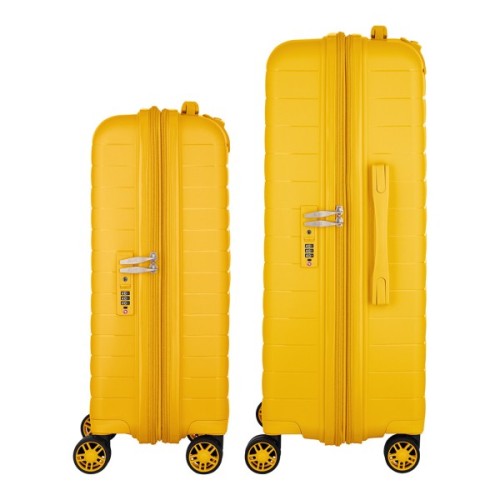 Набір валіз 2E Aero (M+S), бурштиново-жовті (2E-SPP-AERO-SET2-AY)