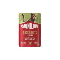Вологий корм для кішок Carnilove Jelly Duck with Catnip Sterilised 85 г (8595602584727)
