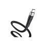 Дата кабель USB 2.0 AM to USB-C 1.0m 3A silicone X53 black HOCO (6931474738097)